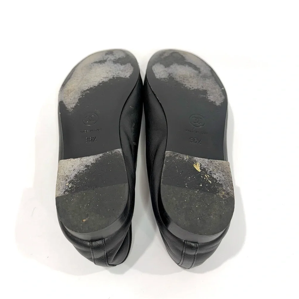 ✨SOLD✨ Chanel Black Lambskin Ballet Flats - Picture 11 of 11
